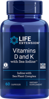 Vitamins D and K with Sea-Iodine™, 60 capsules